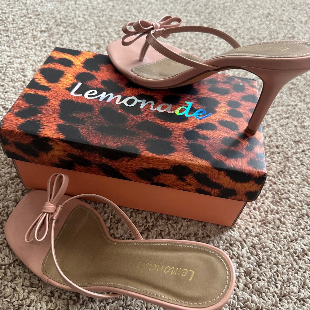 Thong Heel Sandles pink